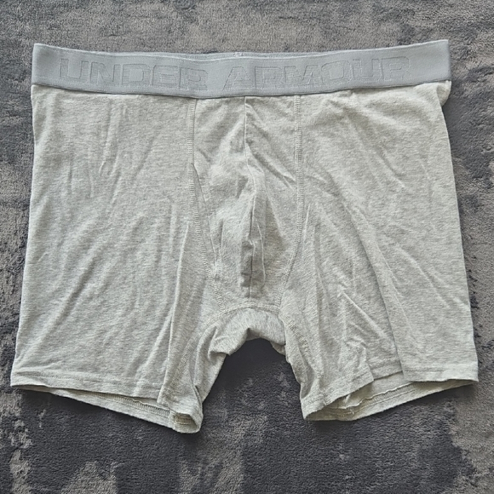 Under Armour Gray Boxer Briefs with Elastic Waistband